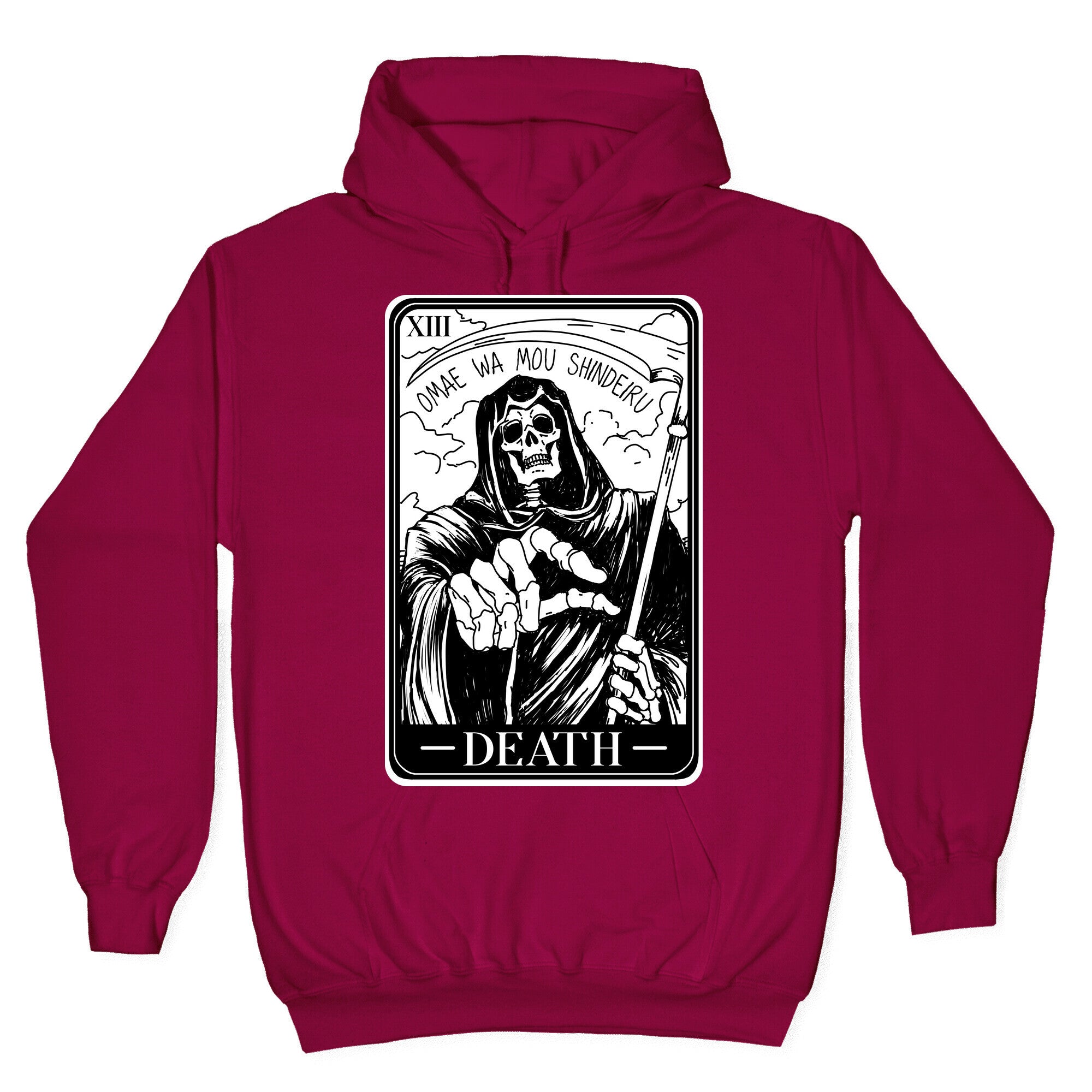 Omae Wa Mou Shindeiru Death Tarot Card Hoodie